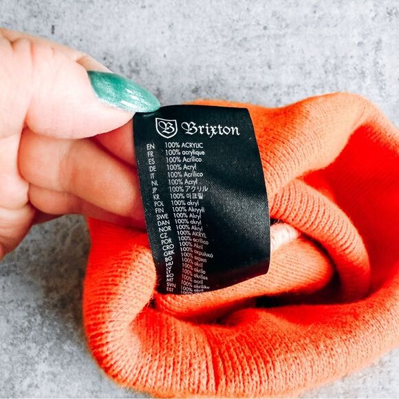 Brixton Harbor Beta Watch Cap Beanie Orange - Picture 4 of 5